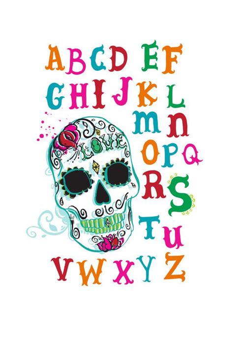 Sugar Skull Alphabet by thrasherandwren on Etsy | Sugar skull, Skull ...