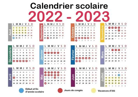 BON A SAVOIR I NOUVEAU CALENDRIER SCOLAIRE