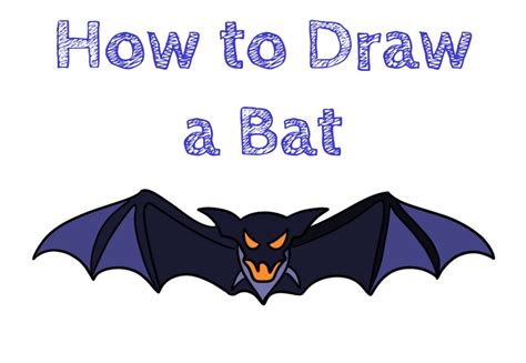 How to Draw a Bat - How to Draw Easy