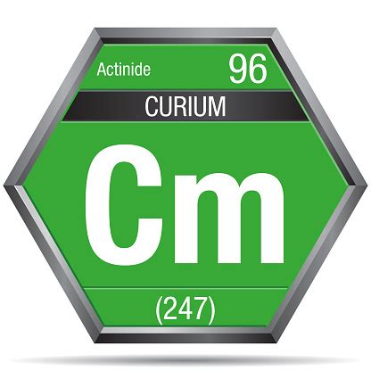 Curium Symbol In The Form Of A Hexagon With A Metallic Frame Element ...