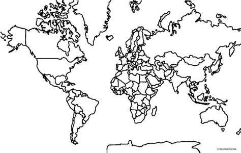 Printable World Map Coloring Page For Kids | Cool2bKids