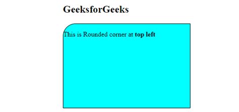 How to make rounded corner using CSS ? - GeeksforGeeks