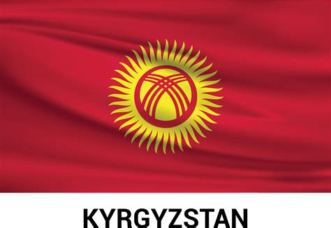 Kyrgyzstan flag design vector 13370730 Vector Art at Vecteezy