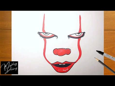 How to Draw Pennywise Face Easy Step by Step - YouTube