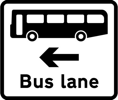 Bus lane on road at junction ahead | Road Signs Direct