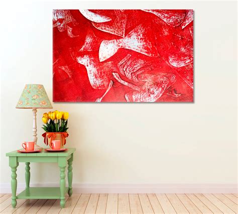 Red Wall Art Canvas Print Decor, Abstract Red Wall Decor, Colorful Abstract Pattern Wall Art - Etsy