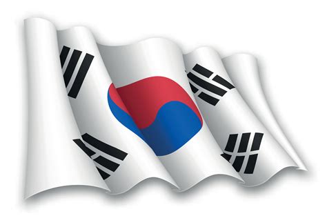 Realistic waving flag of South Korea 43699728 Vector Art at Vecteezy