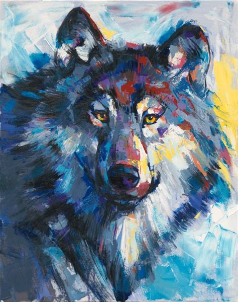 Wolf, Acrylic On 24X30" Canvas, Painting by Dimitri Sirenko | Artmajeur