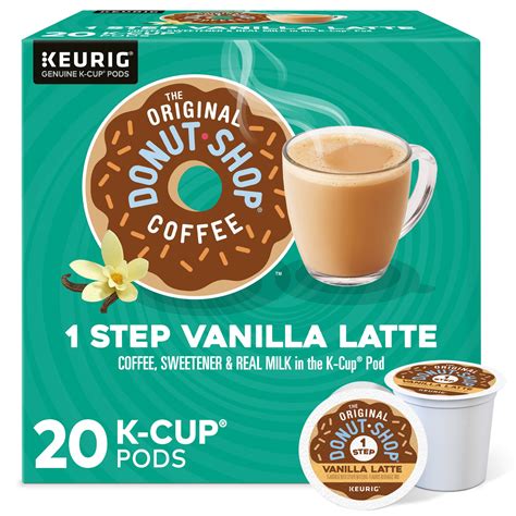 The Original Donut Shop Vanilla Latte, Single-Serve Keurig K-Cup Pods, Flavored Coffee, 20 Count ...