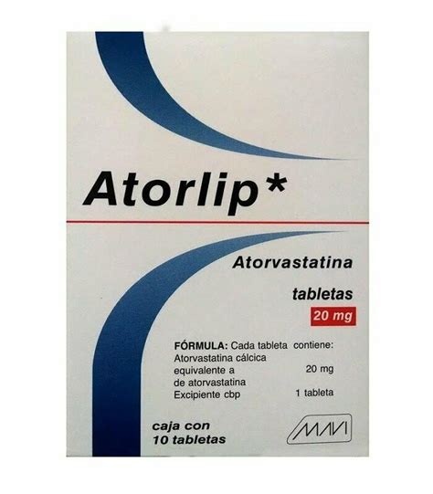 Atorlip Oral 20mg 10 Tabletas