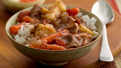 Slow-Cooker Beef Stew with Rice Recipe - Tablespoon.com