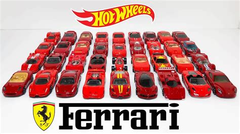 Hot Wheels Red Ferrari Cars Showcase - YouTube