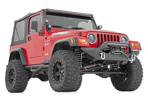 Rough Country 10595 Full Width Front LED Winch Bumper for 87-06 Jeep Wrangler YJ & TJ | Quadratec