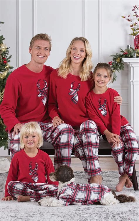 Matching family christmas outfits pajamas set warm adult kid girl ...