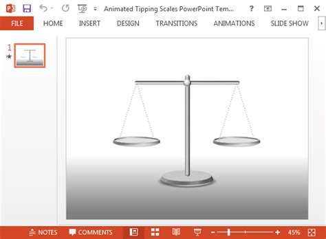 Free Animated Tipping Scales PowerPoint Template