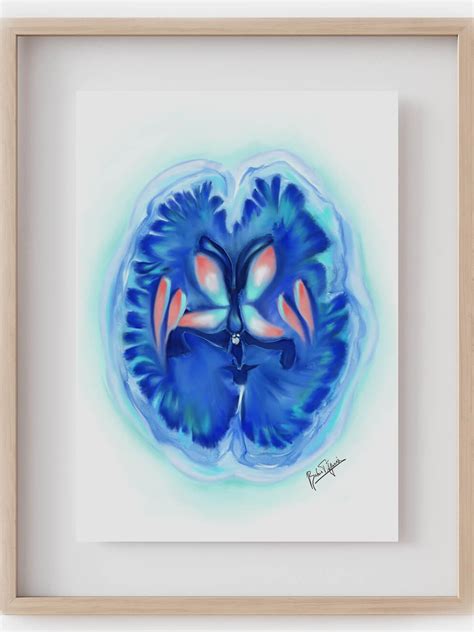 Abstract brain anatomy art | basal ganglia art print