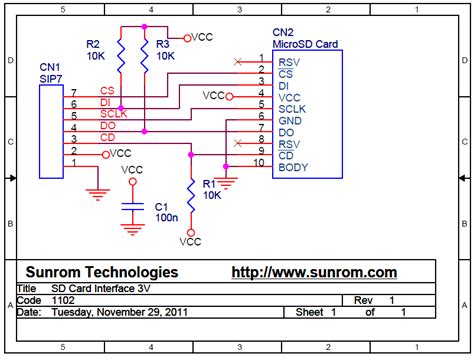 Micro SD Memory Card interface for 3V MCU [1102] : Sunrom Electronics