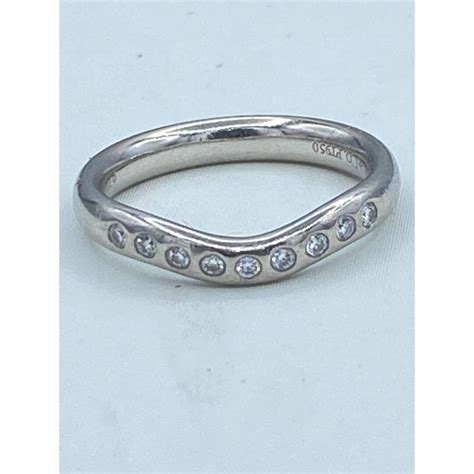 Tiffany & Co. Diamond Platinum Wedding Band Ring Sz 5.5 - Etsy