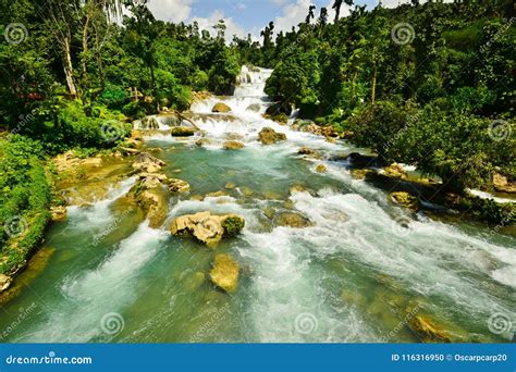 Aliwagwag Falls Davao Oriental Stock Photo - Image of blue, cateel ...