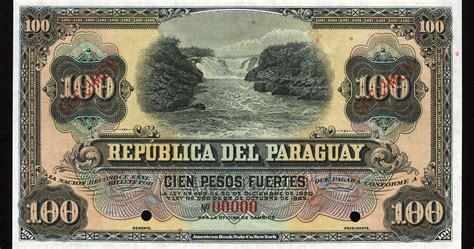 Paraguay 100 Pesos Fuertes banknote 1923|World Banknotes & Coins ...