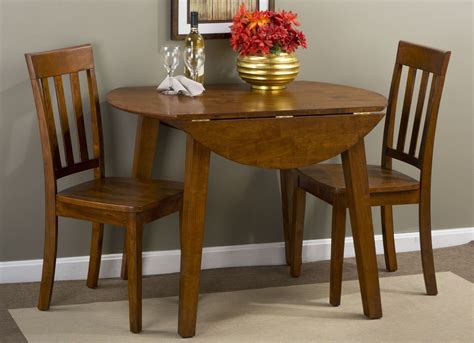 Simplicity Caramel Extendable Round Drop-Leaf Dining Table - 1StopBedrooms.