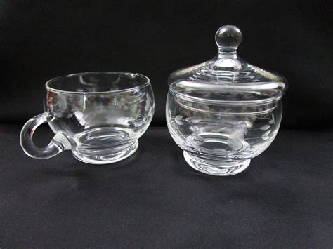 Vintage Princess House Crystal Creamer and Lidded Sugar Bowl Set ...