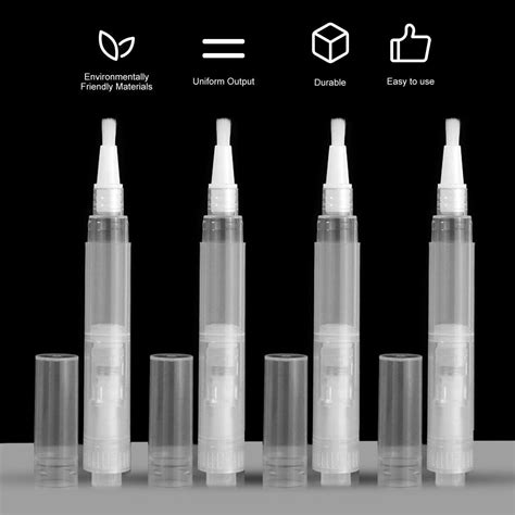 3Pcs Touch Up Paint Brush Pen 4ml Paint Touch Up Pen Transparent Fillable | eBay
