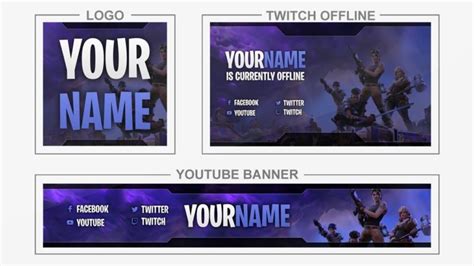 Fortnite Youtube Banner Logo Twitch Offline Templates Tutorial | My XXX ...