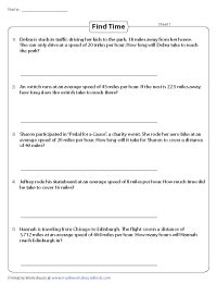 Speed Time And Distance Worksheet