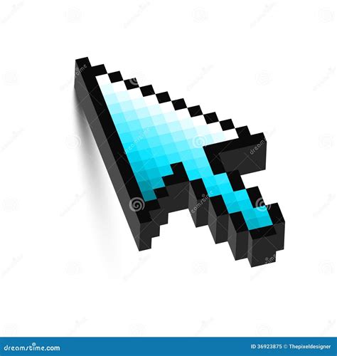 3D Mouse Arrow Cursor With Shadow. Royalty Free Stock Photo - Image ...