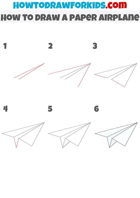 how to draw a paper airplane step by step Paper Airplane Steps, Paper ...