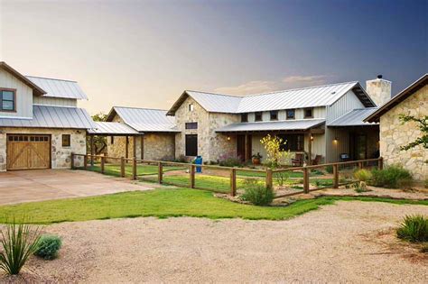 Rustic ranch house designed for family gatherings in Texas