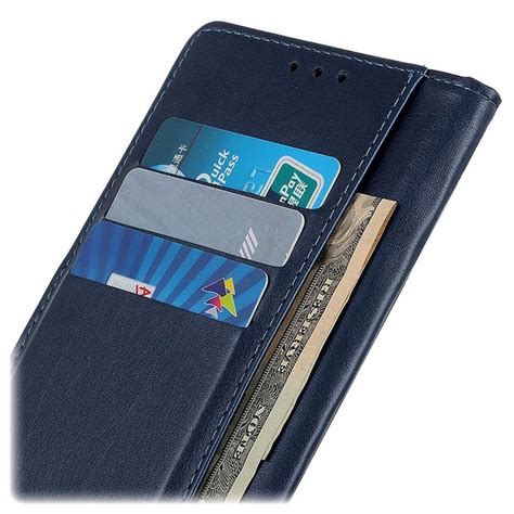 Premium Samsung Galaxy A10 Wallet Case with Kickstand Feature - Blue