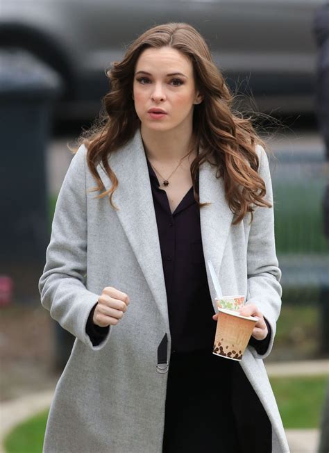 Danielle Panabaker - 'The Flash' Set Photos, Vancouver February 2015