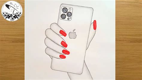 How to Draw a Hand Holding iPhone || iPhone 14 Pro Max Holding hand 😍 ...