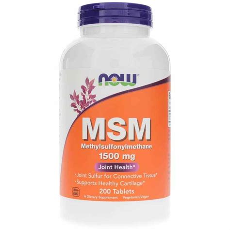 MSM Tablets 1500 Mg, NOW Foods