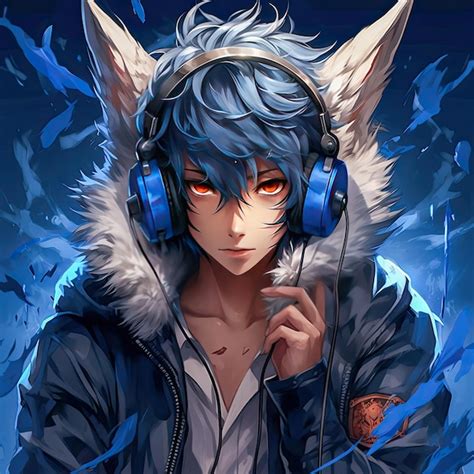 Premium AI Image | Cute and Handsome Anime Wolf Boy