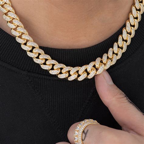 Diamond Miami Cuban Link Chain (12mm) in Yellow Gold – DRMD JEWELRY