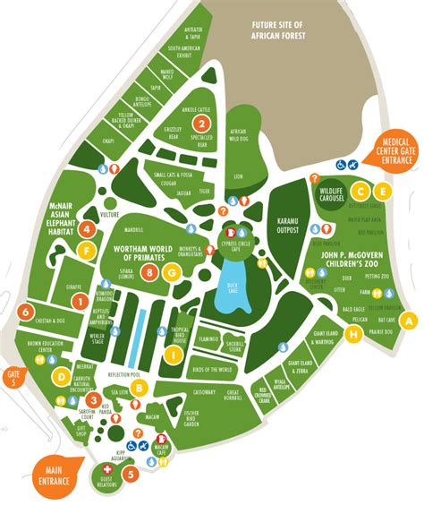 Houston Zoo Park Map Image. clean lines and clear to understand. | Zoo map, Maps illustration ...