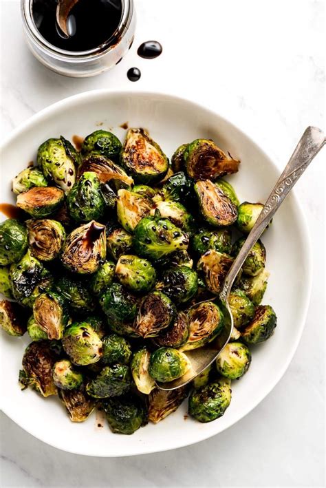 Roasted Brussels Sprouts with Balsamic Glaze - Garnish & Glaze