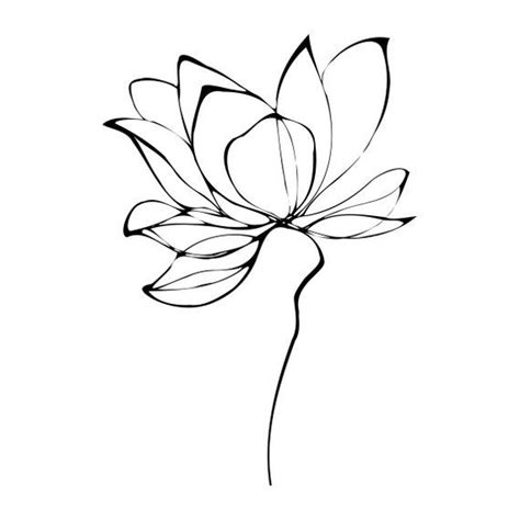 Flower Lotus Line Art SVG PNG PDF Tattoo - Etsy | Lotus tattoo design ...