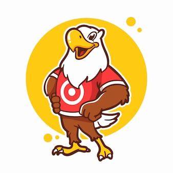 Premium Vector | Eagle cartoon logo template