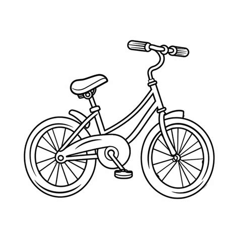 Premium AI Image | a black and white drawing of a bicycle with a basket on the front generative ai