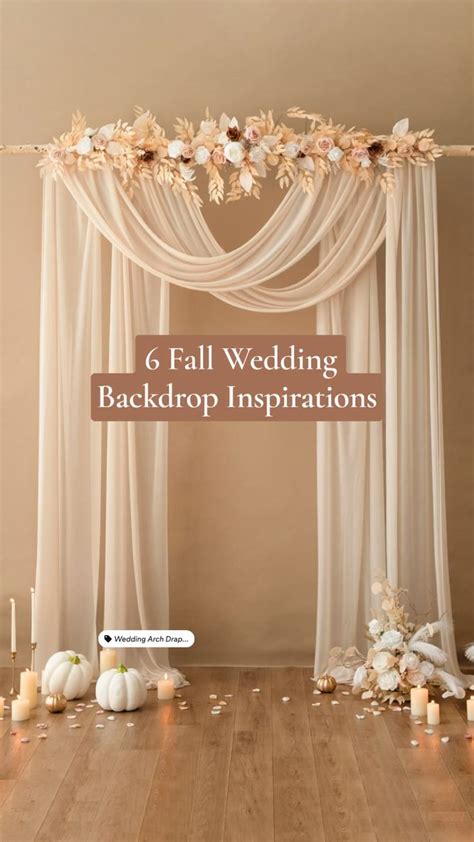 6 Fall Wedding Backdrop Inspirations | Diy wedding decorations, Diy wedding backdrop, Wedding ...