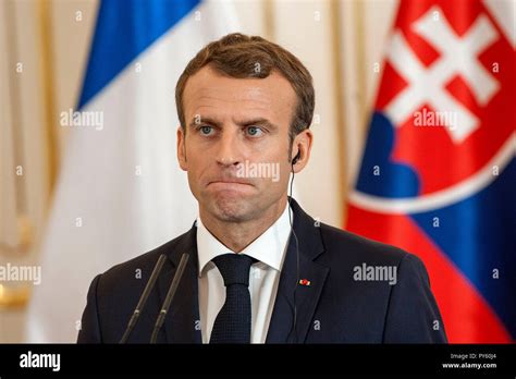 Bratislava, Slovakia. 26th Oct, 2018. French President Emmanuel Macron ...