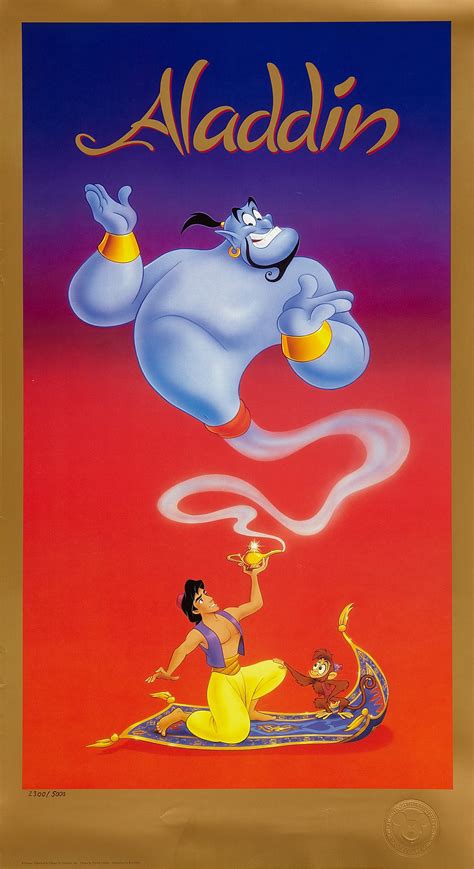 Aladdin (1992) limited edition poster by Ron Dias, given to cast and crew only [1575 x 2888] : r ...