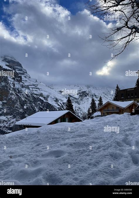 Snow over alps Stock Photo - Alamy