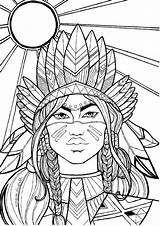 Native American Colouring Page  Etsy Australia sketch template