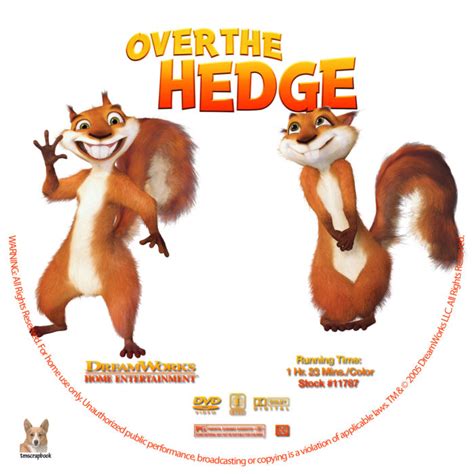 Over the Hedge dvd labels (2006) R1 Custom