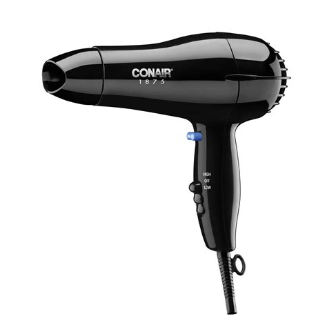 Conair Mid Size Ceramic Hair Dryer, 1875 Watts, Compact, Fast Drying and Styling, Black 247TPW ...